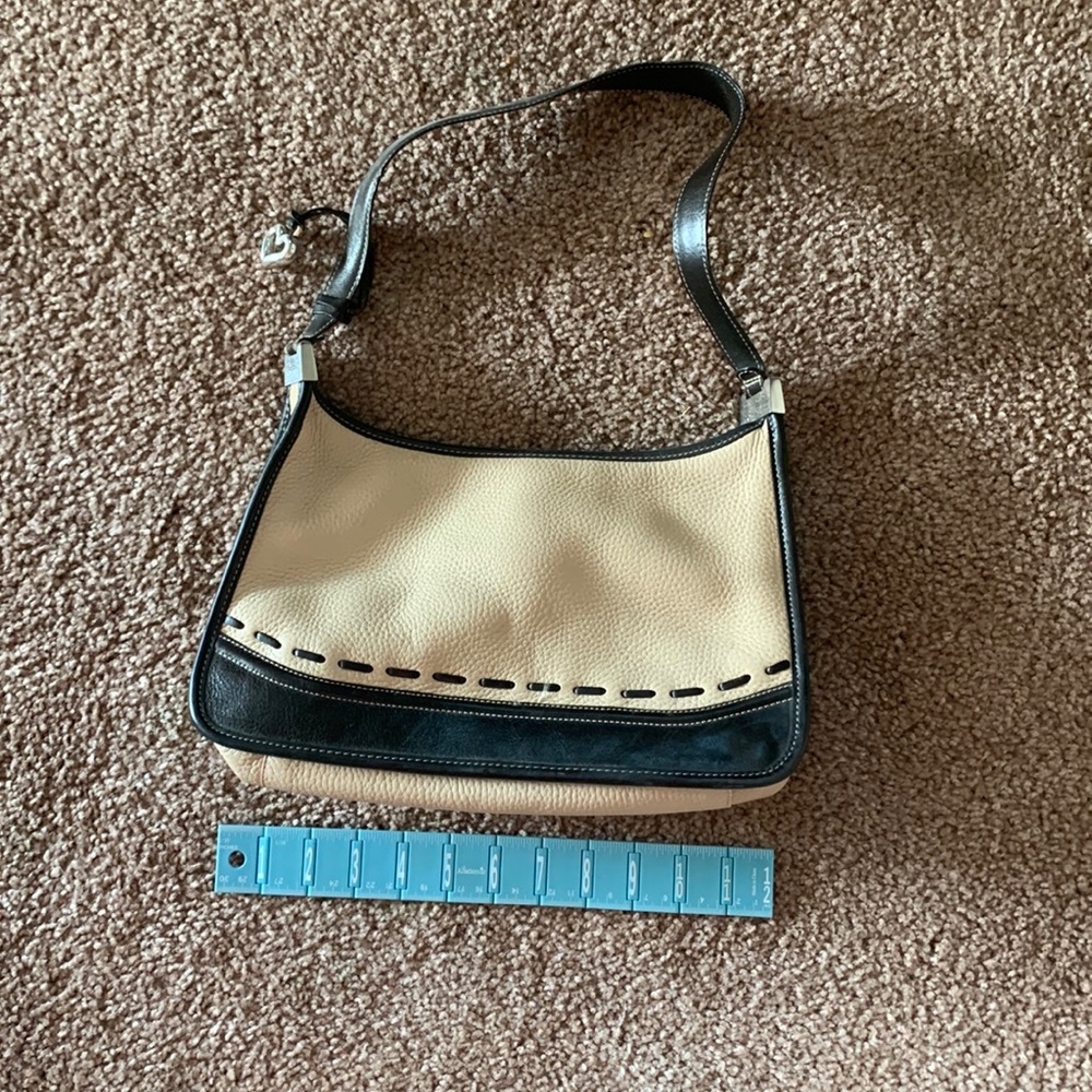 Brighton purse tan and dark brown/black.